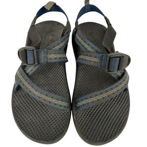 Chaco Z/1 Classic Blue Tan Pattern‎ Adjustable Strap Open Toe Sandals Size 5